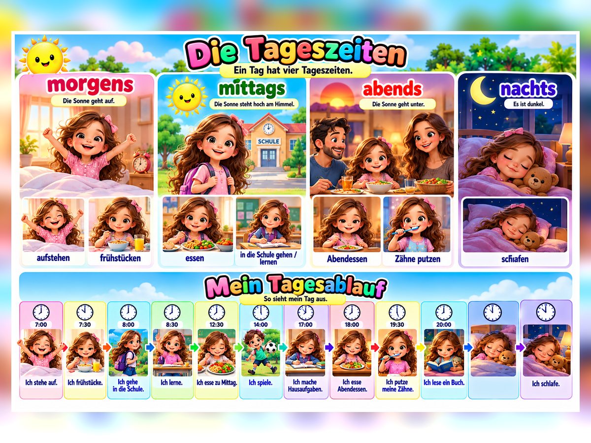 Tageszeiten & Tagesablauf – Vorschau